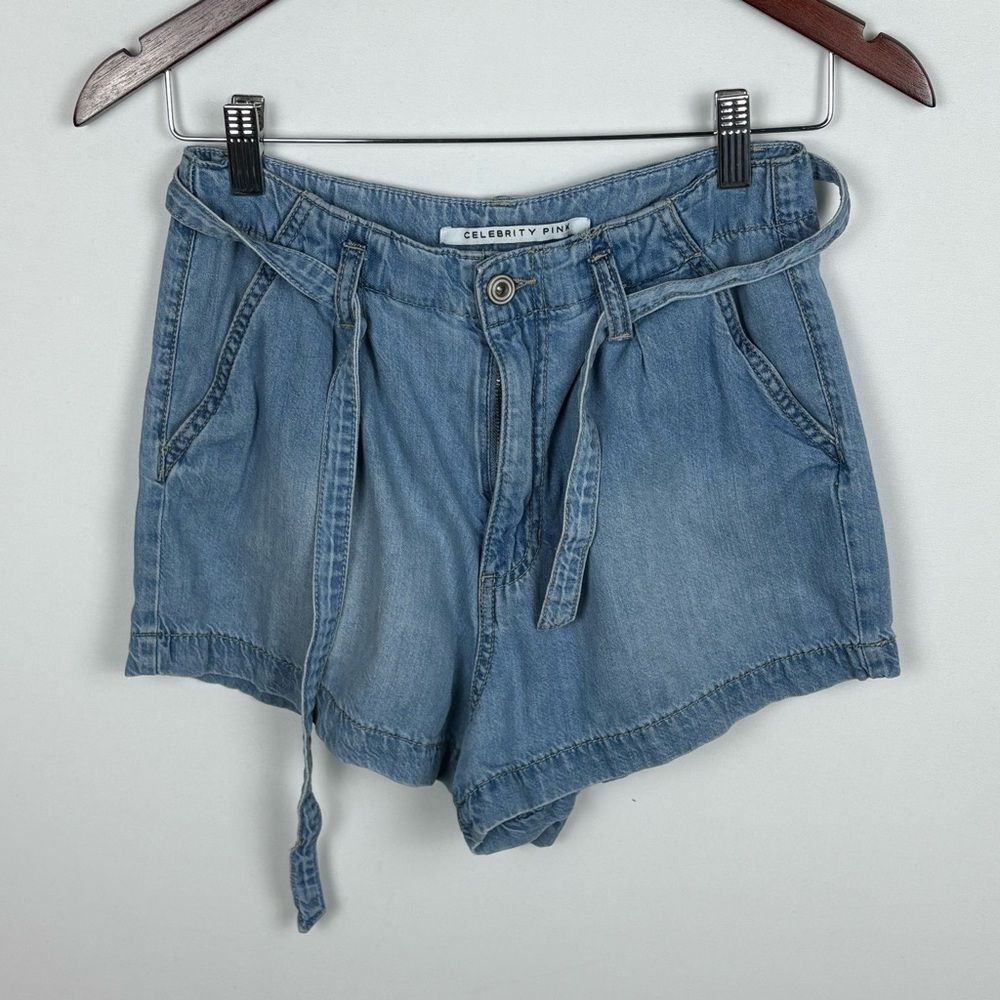 Celebrity Pink Juniors Denim Belted Shorts